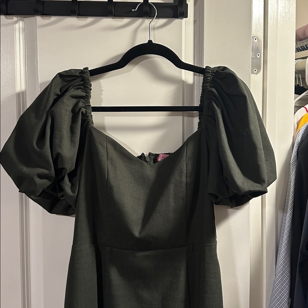Miami Forest Green midi dress